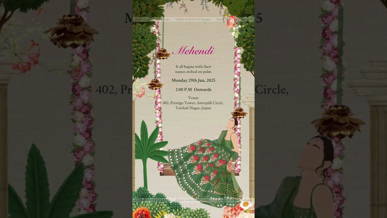 Regal Purple & Gold Wedding Invite