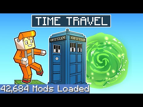 WE BECAME TIME TRAVELERS on one block skyblock on the largest minecraft modpack