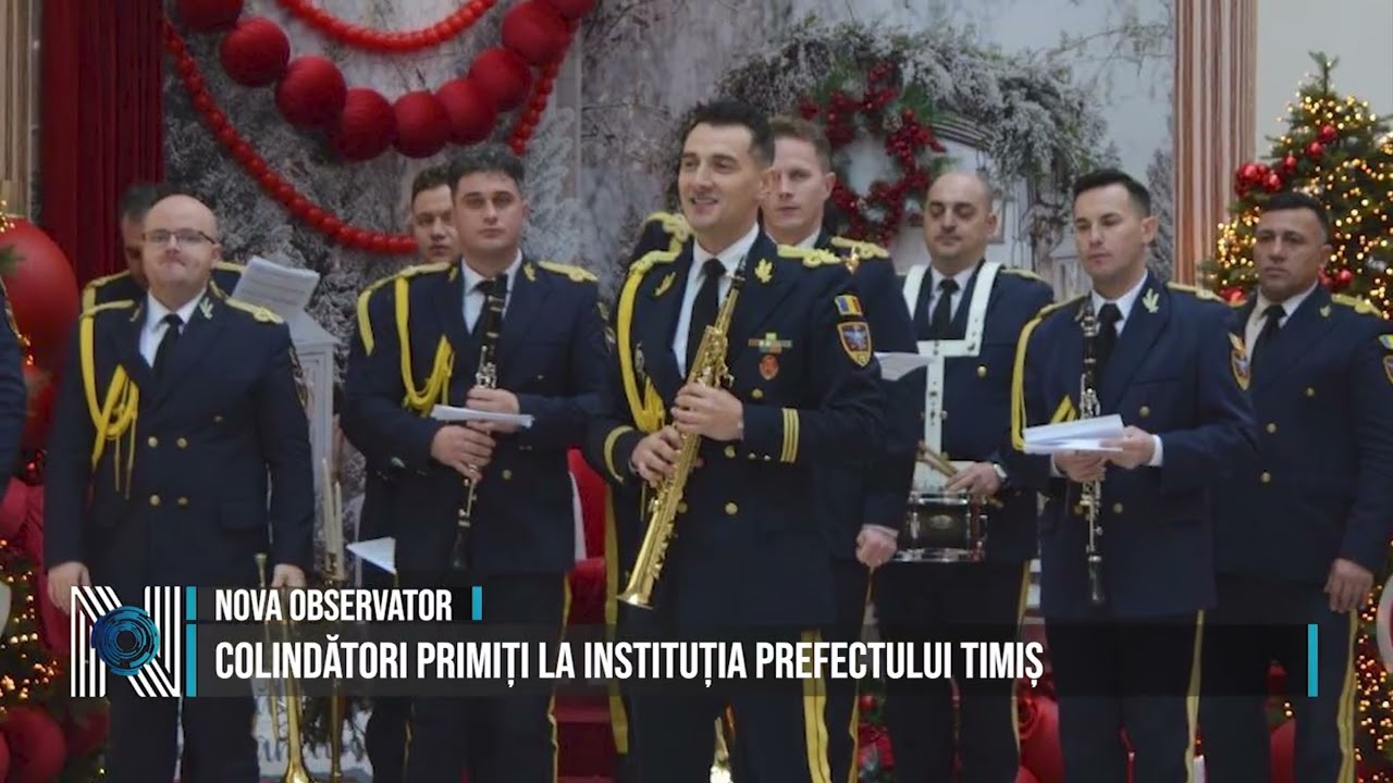 Colindători primiți la Instituția Prefectului Timiș
