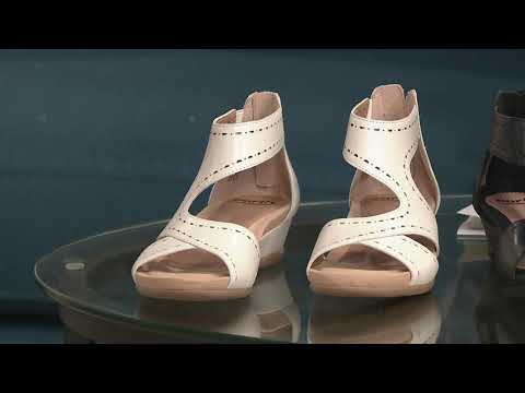 Earth Leather Wedge Sandals - Pisa Truro on QVC
