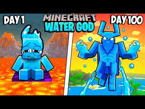 I Survived 100 Days as a WATER GOD in Minecraft!