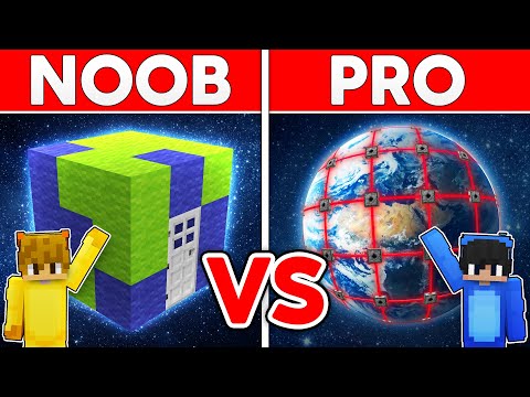 NOOB vs HACKER: Secure Planet Base Build Challenge!