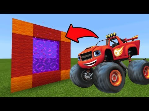 Minecraft Pe How To Make a Portal To The Monster Truck Dimension - Mcpe Portal To Monster Trucks!!!