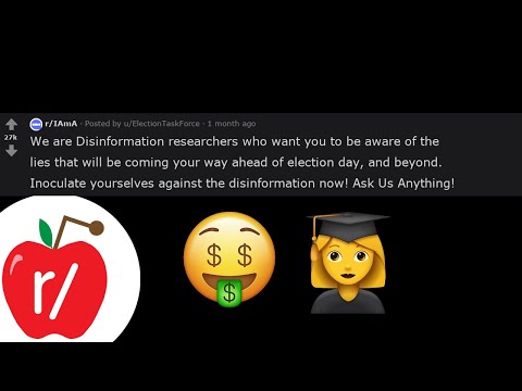 r/IAmA | We are Disinformation researchers who want you to be aware of the lies that will be com...