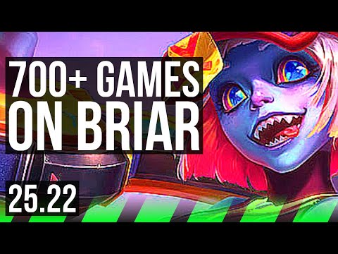 BRIAR vs KHA'ZIX (JGL) | 6 solo kills, Legendary, 700+ games, 14/4/8 | EUW Master | 25.22
