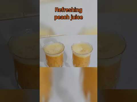 Fresh Peach juice recipe healthy beauty summer drink by HOC.