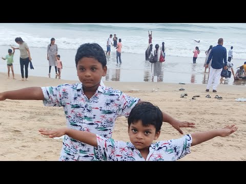 Playing At Vizag Beach By Lucky Lohith And Lovely Rohith 