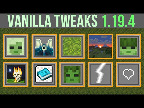 Minecraft 1.19.4 Vanilla Tweaks - New Zombies & Spinning Skulls!