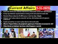 Current Affairs 5 31 2025 CSS Current Affairs Quick Review Current Affairs