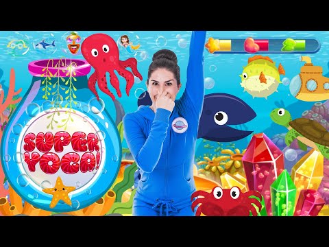 Kosmisches Kinderyoga | SUPER YOGA - Unterwasserparty! | Lustige Spiele für Kinder