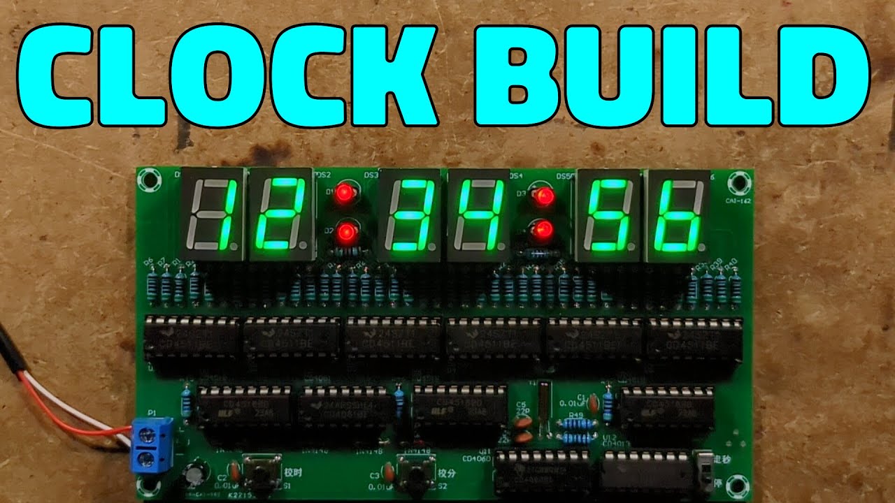Building a digital clock kit with no microcontroller