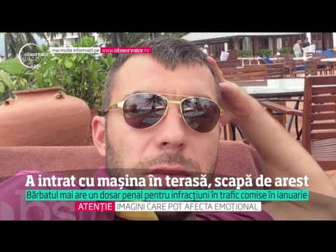 Bărbatul care a intrat cu maşina în terasa unui cazino din Satu Mare scapă de arest