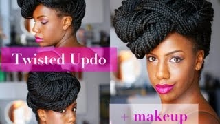 Twisted Updo for Havana Twists, Marley Twists, Senegalese Twists, Box Braids