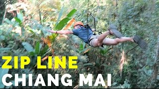 AMAZING Jungle Zip Line - Chiang Mai, Thailand 2016 - YouTube
