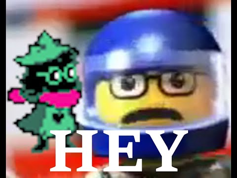 A ralsei has fallen into the river in lego city