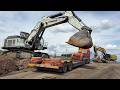 Transport Giant Excavators Loading Liebherr 984 CAT 395 385C With MAN TGX Sotiriadis Labrianidis
