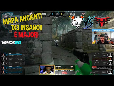 É MAJOR, CLUTCH INSANO DO REFREZH 1v3 - Heroic VS VP Playoffs PGL Major Stockholm 2021