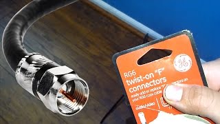 How to Install a Coax Cable F Connector with Common Tools