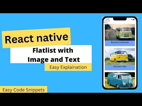 React native flatlist with image and text