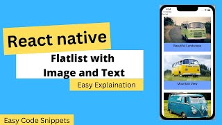 React native flatlist with image and text