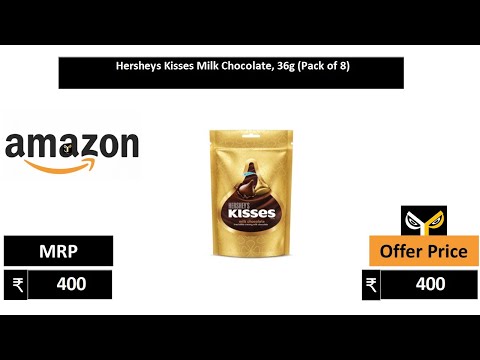 Hersheys Kisses Milk Chocolate, 36g Pack of 8