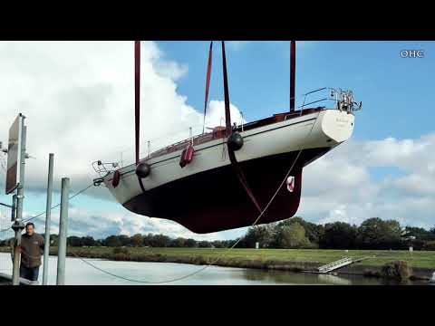 Bootskranen der Vindö 50 SL - 2 Master im Oktober 2020