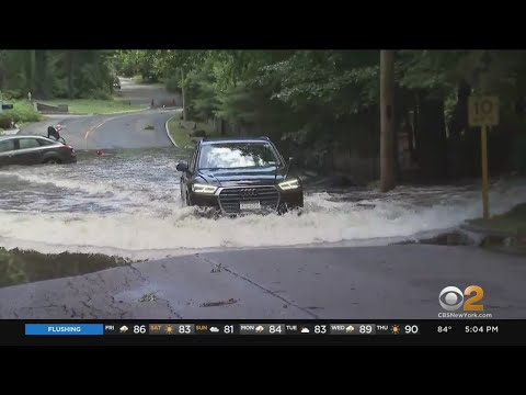Close To 4 Inches Of Rain Flooded Roads In Old Brookville