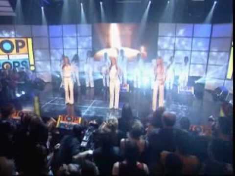 Jenny Frost in Atomic Kitten singing Whole Again Live on TOTP [February 2001]