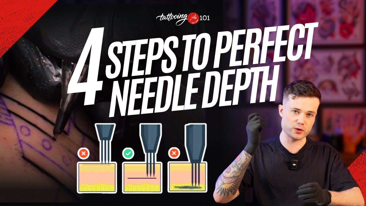 Tattoo NEEDLE DEPTH 💥 4 Steps to FINALLY Master Tattoo Depth