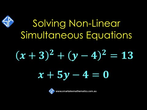 Solving Non linear Simultaneous Equations (Circle and Straight Line)