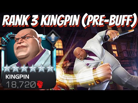MAXED OUT KINGPIN (Pre-Buff) Rank Up & Gameplay - Already HUGE Damage!!!