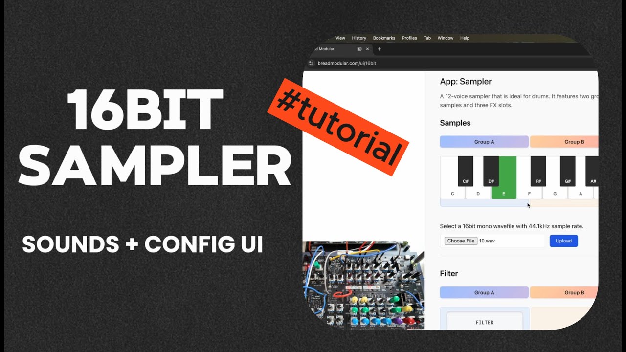 Configure & Test Bread Modular 16bit Sampler