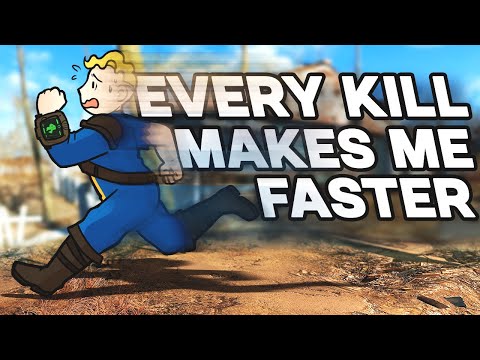 Modded Fallout 4, But Every Kill Makes Me Faster...