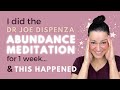 1 week of Dispenza Abundance Meditation and some MAGIC