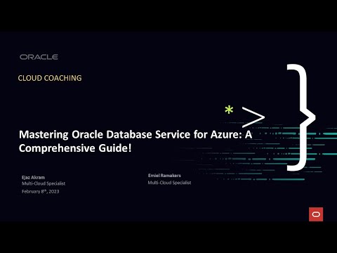 Mastering Oracle Database Service for Azure A Comprehensive Guide
