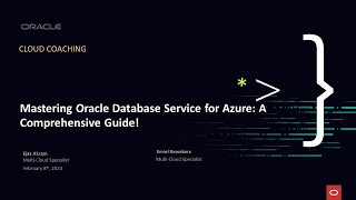 Mastering Oracle Database Service for Azure A Comprehensive Guide