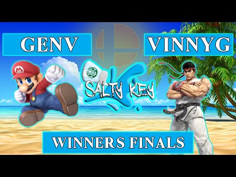 VinnyG (Ryu,Snake) vs GENV (Mario) - Winners Finals - Salty Key #205 - SSB Ultimate
