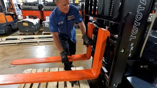 How to Remove & Install Forks on a Forklift