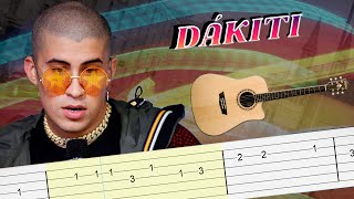 Dakiti - Bad Bunny x Jhay Cortez - Guitarra Tutorial - Tab - GuitarMelody