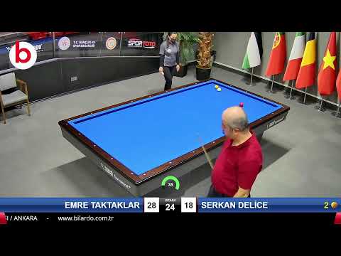 EMRE TAKTAKLAR & SERKAN DELİCE Bilardo Maçı - 2022 ERKEKLER 1.ETAP-4.TUR