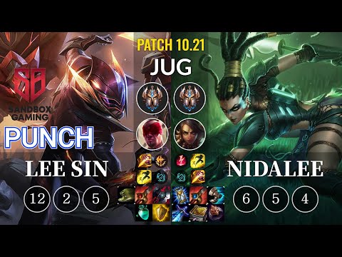 SB Punch Lee Sin vs Nidalee Jungle - KR Patch 10.21