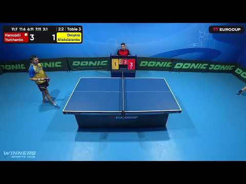 16:45 Hennadii Yurchenko 3-2 Dmytro Alieksieienko 24.04.2023 TT Euro.Cup Ukraine Master. Table 3