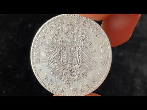 1876 Prussia Germany 5 Mark Coin • Values, Information, Mintage, History, and More