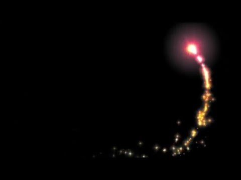 Футаж Фейерверк с золотыми искрами