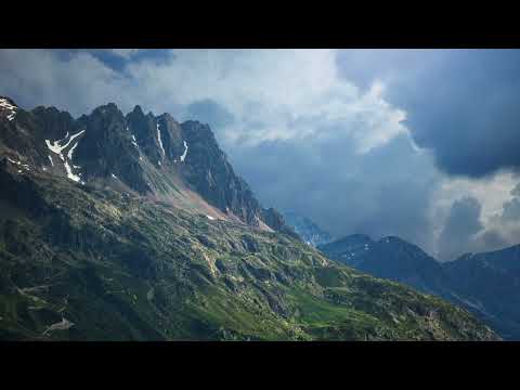 Landscape with mountains 4k time lapse footage, mont blanc massif, european alps FREE STOCK VIDEO