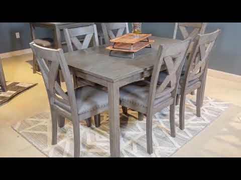 Caitbrook Gray 7 Piece Rectangular Table Set from Ashley | Coleman