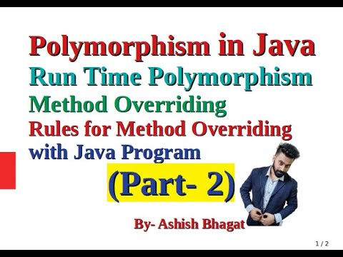 Polymorphism In Java Method Overriding With Its Rule With Program Part 2 Java Tutorial 32