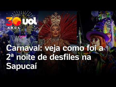 Carnaval no Rio: 2ª noite de desfiles tem homenagens a Rita Lee e volta de Juliana Paes à Viradouro