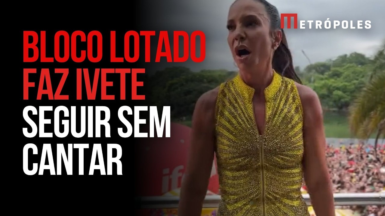 Superlotação faz Ivete parar trio e conduzir público sem cantar em SP
