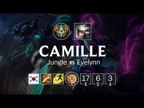 Camille Jungle vs Evelynn - KR Challenger Patch 8.21